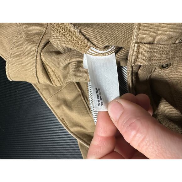 Duluth Trading Flex Fire Hose Slim Leg Cargo Pants Tan 18x29 Curvesetter Waist - Picture 4 of 14